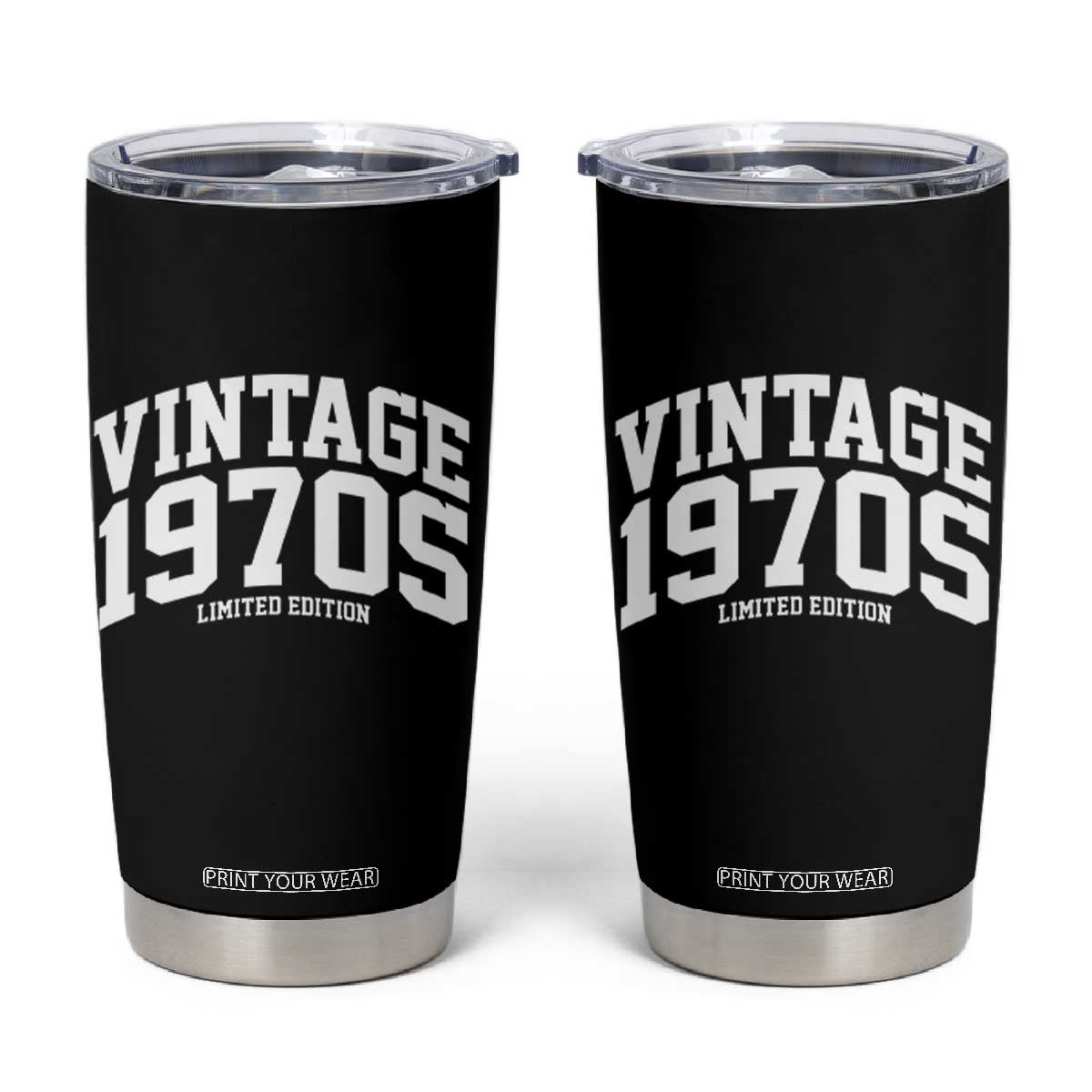 Vintage 1970s Limited Edition Tumbler Cup Vintage Varsity Funny Cool 1970 Theme TS10 Black Print Your Wear
