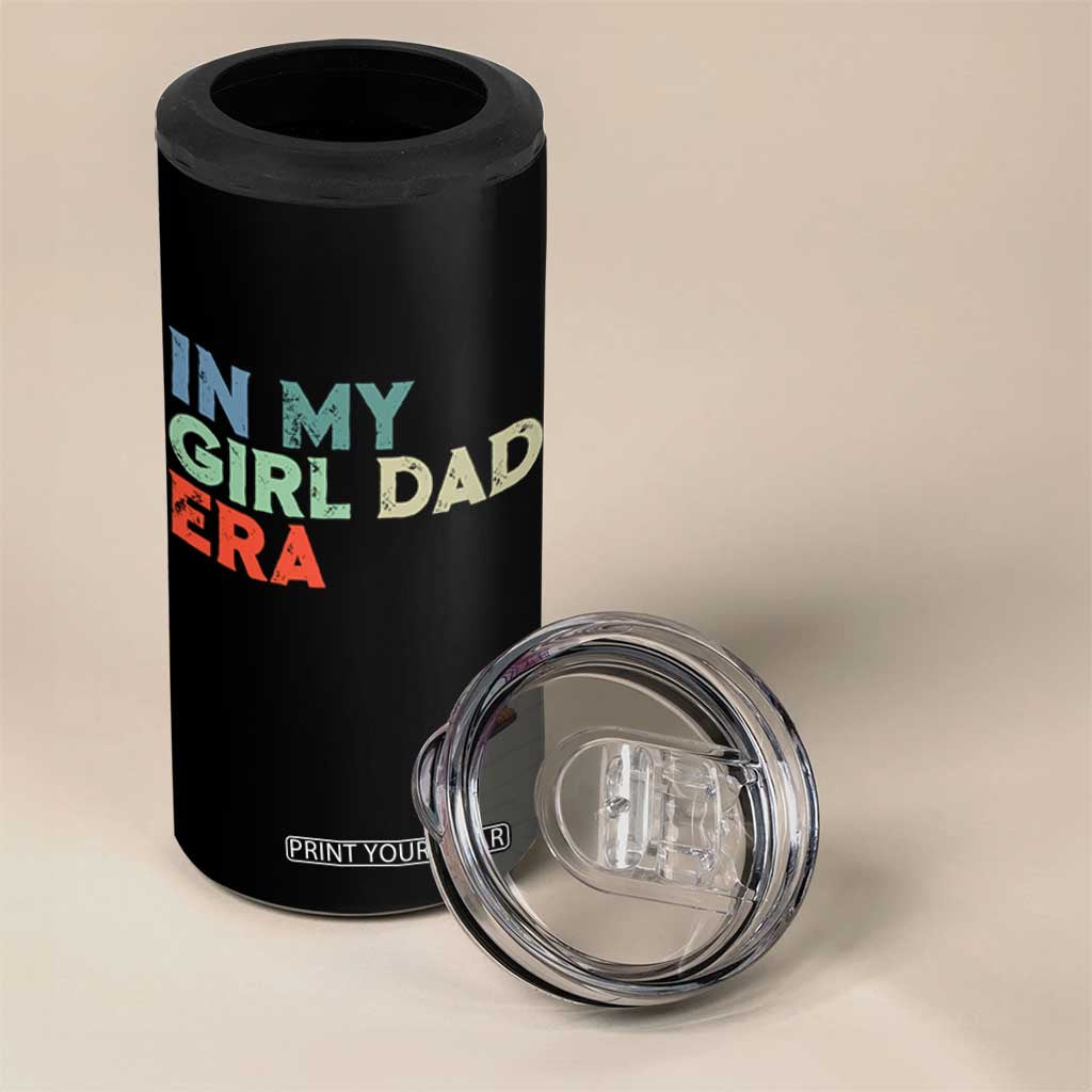 Funny In My Girl Dad Era 4 in 1 Can Cooler Tumbler Fathers Day Presents From Daughter TS10 Print Your Wear