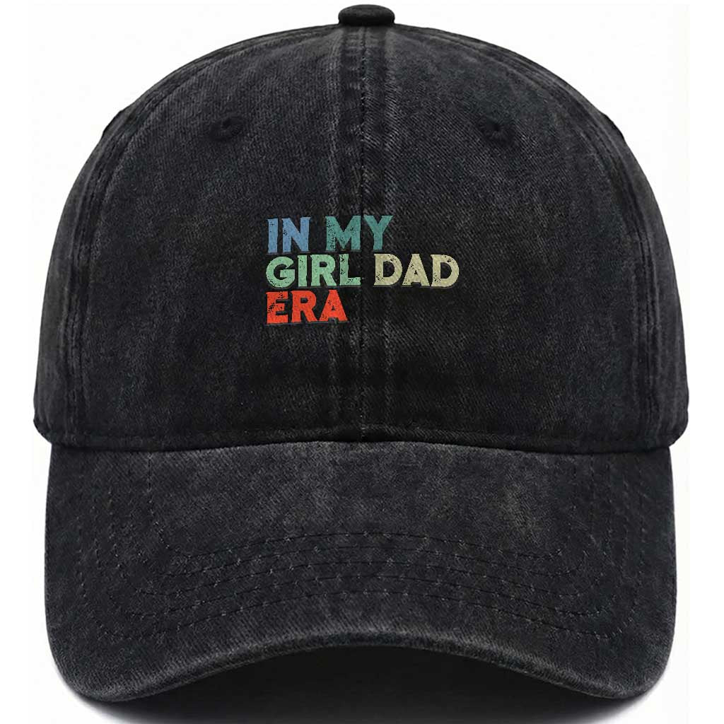 Funny In My Girl Dad Era Washed Cotton Baseball Cap Fathers Day Presents From Daughter TS10 Print Your Wear