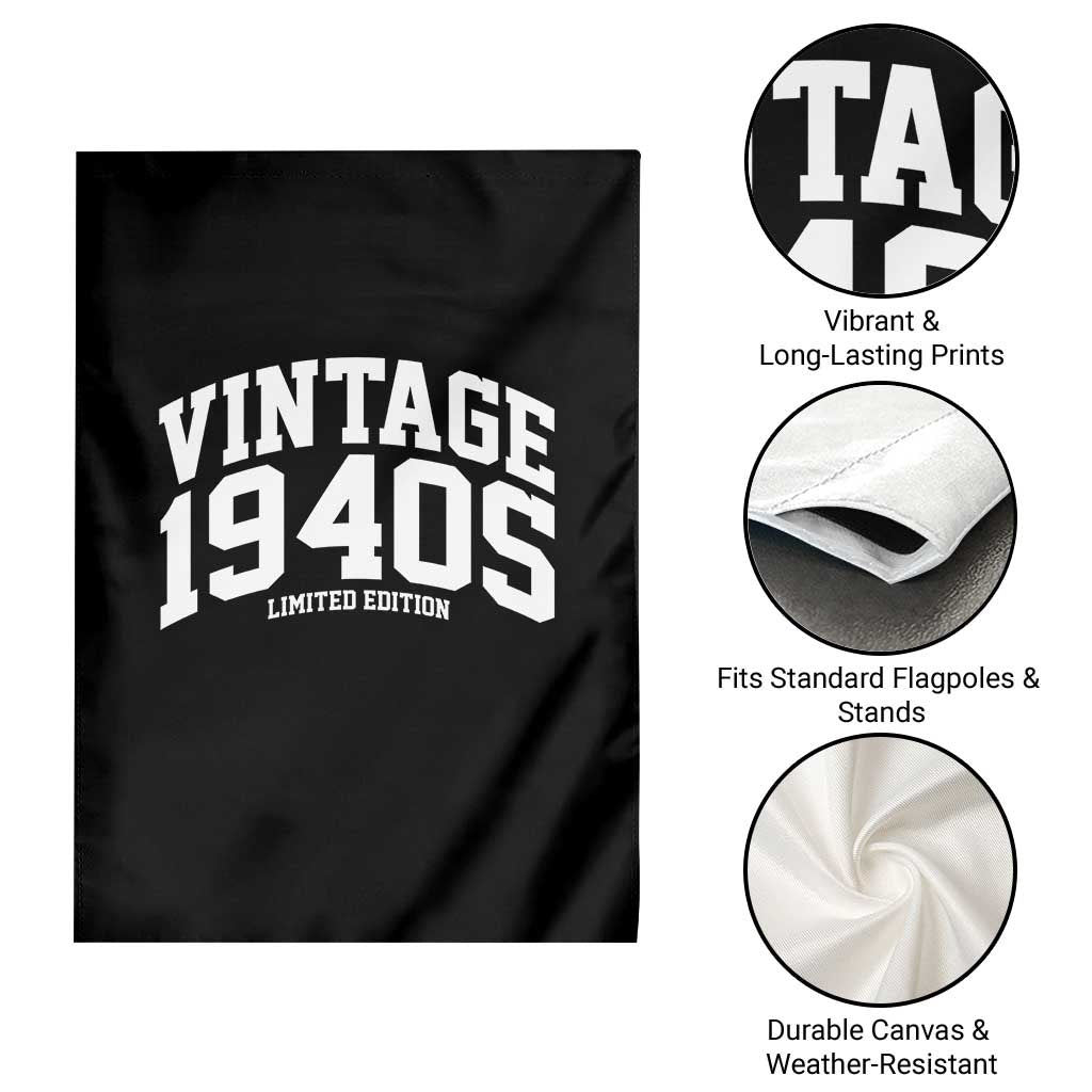 Vintage 1940s Limited Edition Garden Flag Vintage Varsity Funny Cool 1940 Theme TS10 Print Your Wear