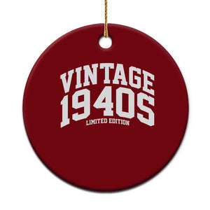 Vintage 1940s Limited Edition Ceramic Ornament Vintage Varsity Funny Cool 1940 Theme TS10 1pc Red Print Your Wear