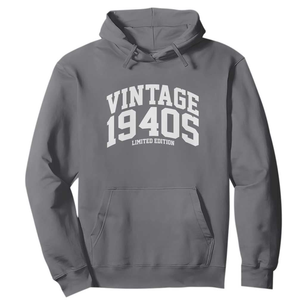 Vintage 1940s Limited Edition Hoodie Vintage Varsity Funny Cool 1940 Theme TS10 Charcoal Print Your Wear