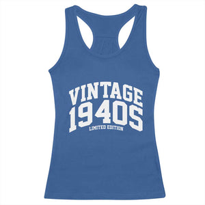 Vintage 1940s Limited Edition Racerback Tank Top Vintage Varsity Funny Cool 1940 Theme TS10 Royal Blue Print Your Wear