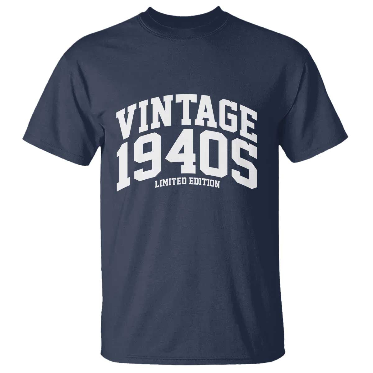 Vintage 1940s Limited Edition T Shirt Vintage Varsity Funny Cool 1940 Theme TS10 Navy Print Your Wear