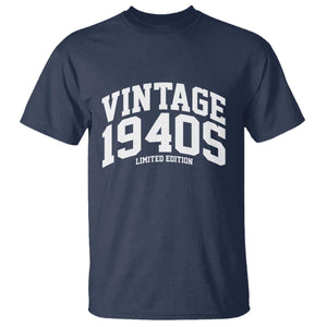 Vintage 1940s Limited Edition T Shirt Vintage Varsity Funny Cool 1940 Theme TS10 Navy Print Your Wear