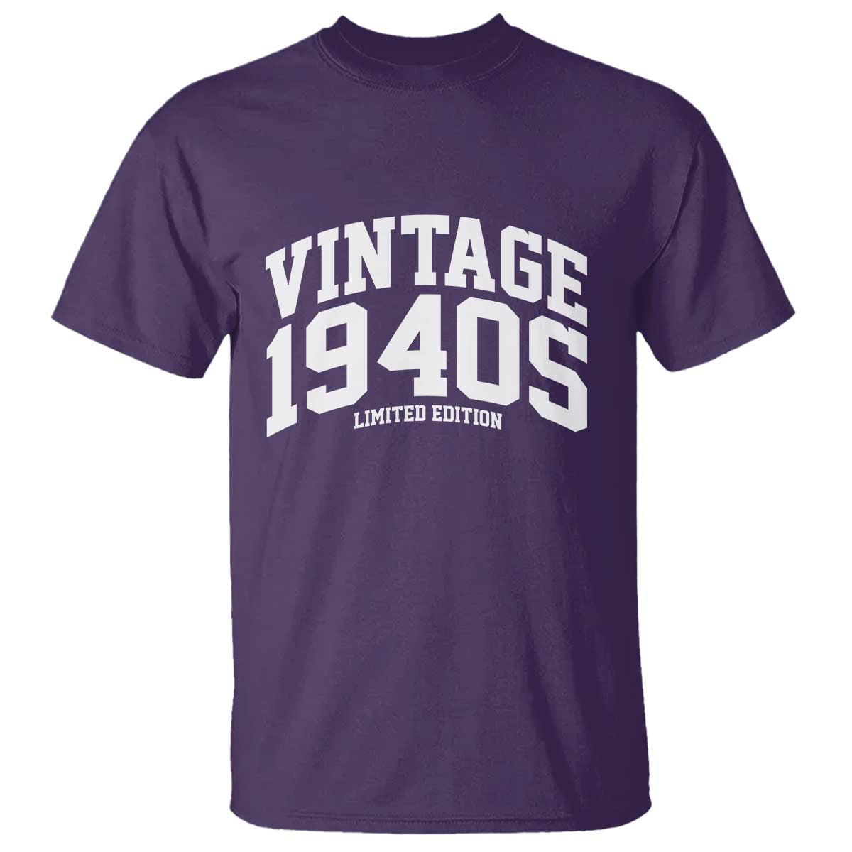 Vintage 1940s Limited Edition T Shirt Vintage Varsity Funny Cool 1940 Theme TS10 Purple Print Your Wear