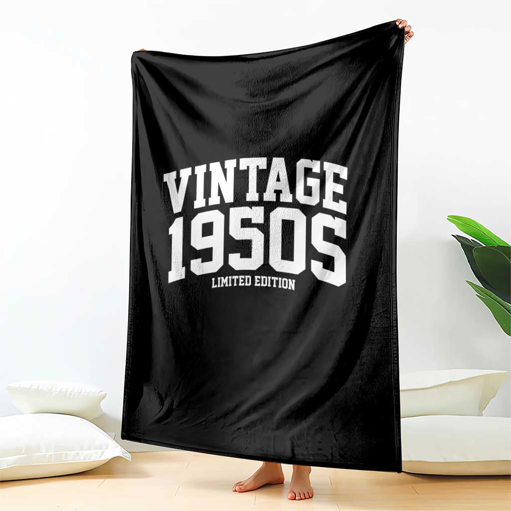 Vintage 1950s Limited Edition Throw Blanket Vintage Varsity Funny Cool 1950 Theme TS10 Print Your Wear