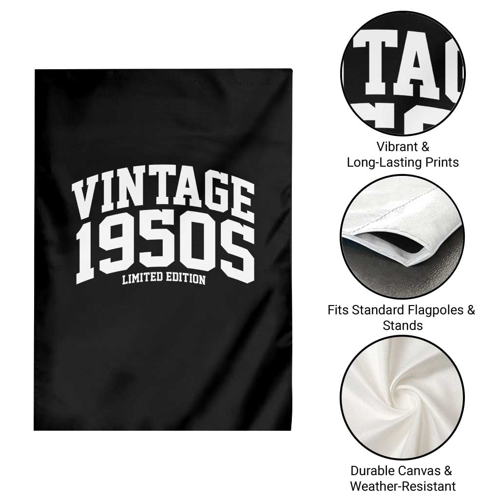 Vintage 1950s Limited Edition Garden Flag Vintage Varsity Funny Cool 1950 Theme TS10 Print Your Wear