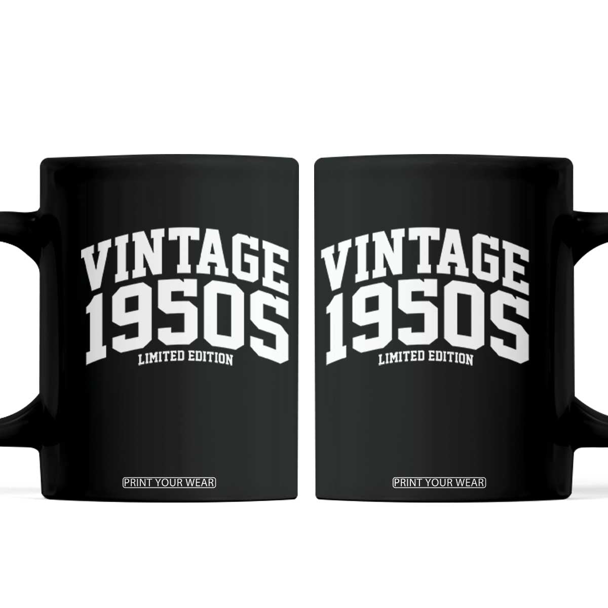 Vintage 1950s Limited Edition Coffee Mug Vintage Varsity Funny Cool 1950 Theme TS10 Black Print Your Wear
