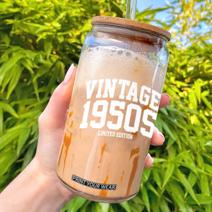 Vintage 1950s Limited Edition Glass Can Vintage Varsity Funny Cool 1950 Theme TS10 Black Print Your Wear