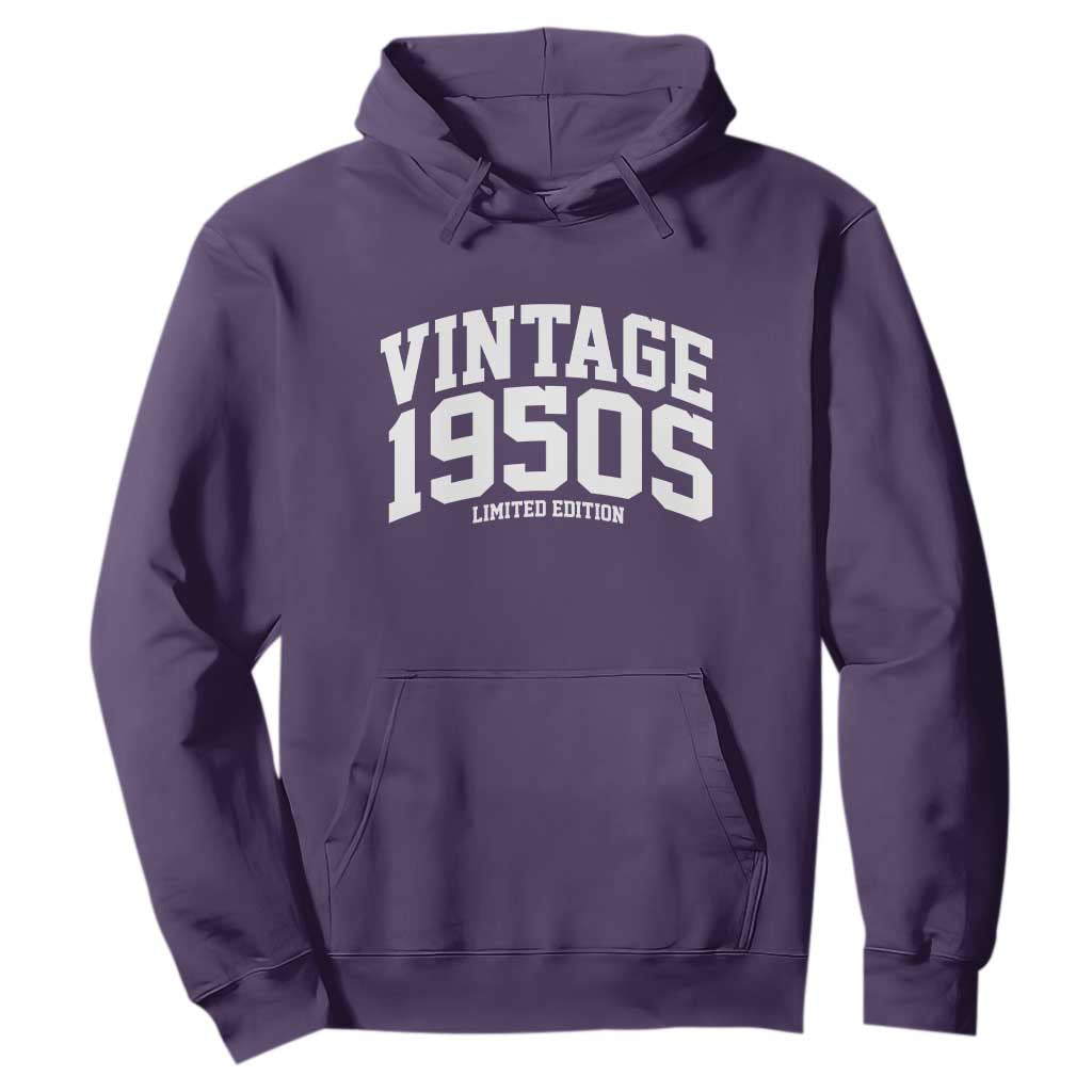 Vintage 1950s Limited Edition Hoodie Vintage Varsity Funny Cool 1950 Theme TS10 Purple Print Your Wear