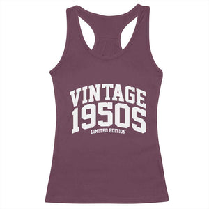 Vintage 1950s Limited Edition Racerback Tank Top Vintage Varsity Funny Cool 1950 Theme TS10 Maroon Print Your Wear