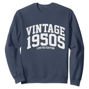 Vintage 1950s Limited Edition Sweatshirt Vintage Varsity Funny Cool 1950 Theme TS10 Navy Print Your Wear