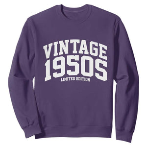 Vintage 1950s Limited Edition Sweatshirt Vintage Varsity Funny Cool 1950 Theme TS10 Purple Print Your Wear