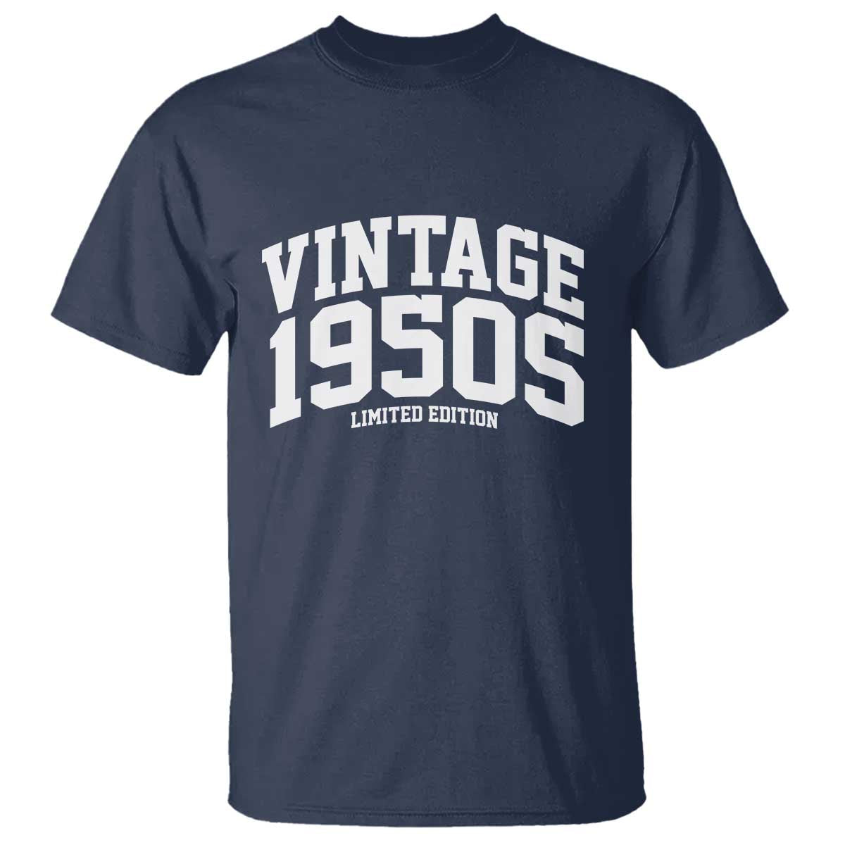 Vintage 1950s Limited Edition T Shirt Vintage Varsity Funny Cool 1950 Theme TS10 Navy Print Your Wear