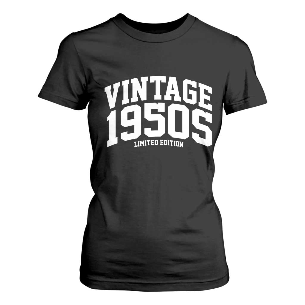 Vintage 1950s Limited Edition T Shirt For Women Vintage Varsity Funny Cool 1950 Theme TS10 Black Print Your Wear