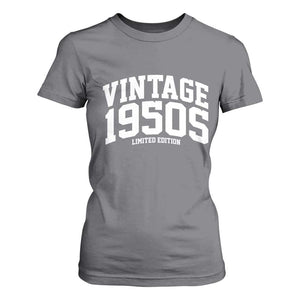 Vintage 1950s Limited Edition T Shirt For Women Vintage Varsity Funny Cool 1950 Theme TS10 Charcoal Print Your Wear
