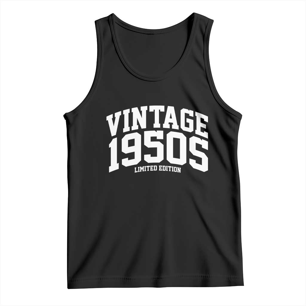 Vintage 1950s Limited Edition Tank Top Vintage Varsity Funny Cool 1950 Theme TS10 Black Print Your Wear