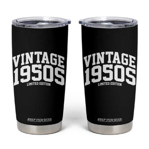 Vintage 1950s Limited Edition Tumbler Cup Vintage Varsity Funny Cool 1950 Theme TS10 Black Print Your Wear