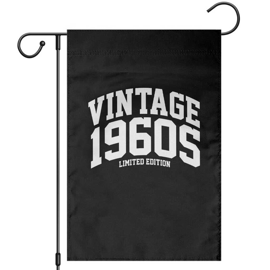 Vintage 1960s Limited Edition Garden Flag Vintage Varsity Funny Cool 1960 Theme TS10 Black Print Your Wear