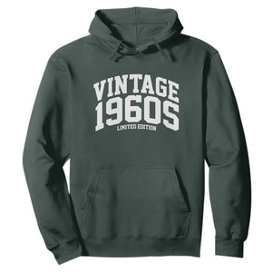 Vintage 1960s Limited Edition Hoodie Vintage Varsity Funny Cool 1960 Theme TS10 Dark Forest Green Print Your Wear