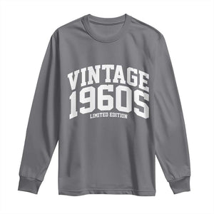 Vintage 1960s Limited Edition Long Sleeve Shirt Vintage Varsity Funny Cool 1960 Theme TS10 Charcoal Print Your Wear
