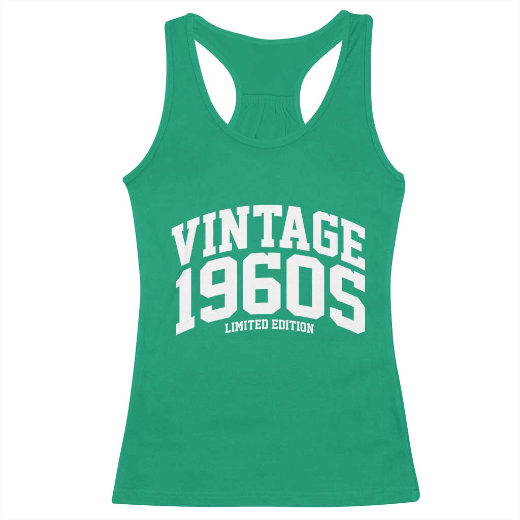 Vintage 1960s Limited Edition Racerback Tank Top Vintage Varsity Funny Cool 1960 Theme TS10 Irish Green Print Your Wear