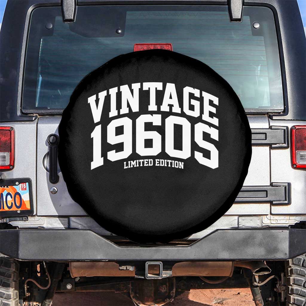 Vintage 1960s Limited Edition Spare Tire Cover Vintage Varsity Funny Cool 1960 Theme TS10 No hole Black Print Your Wear