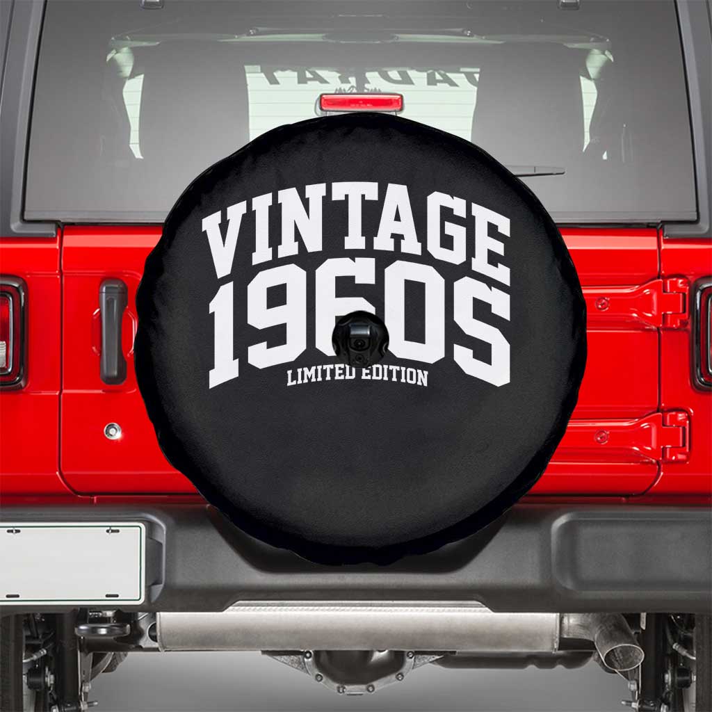 Vintage 1960s Limited Edition Spare Tire Cover Vintage Varsity Funny Cool 1960 Theme TS10 Black Print Your Wear