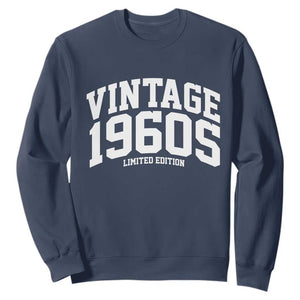 Vintage 1960s Limited Edition Sweatshirt Vintage Varsity Funny Cool 1960 Theme TS10 Navy Print Your Wear