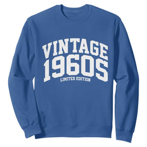Vintage 1960s Limited Edition Sweatshirt Vintage Varsity Funny Cool 1960 Theme TS10 Royal Blue Print Your Wear