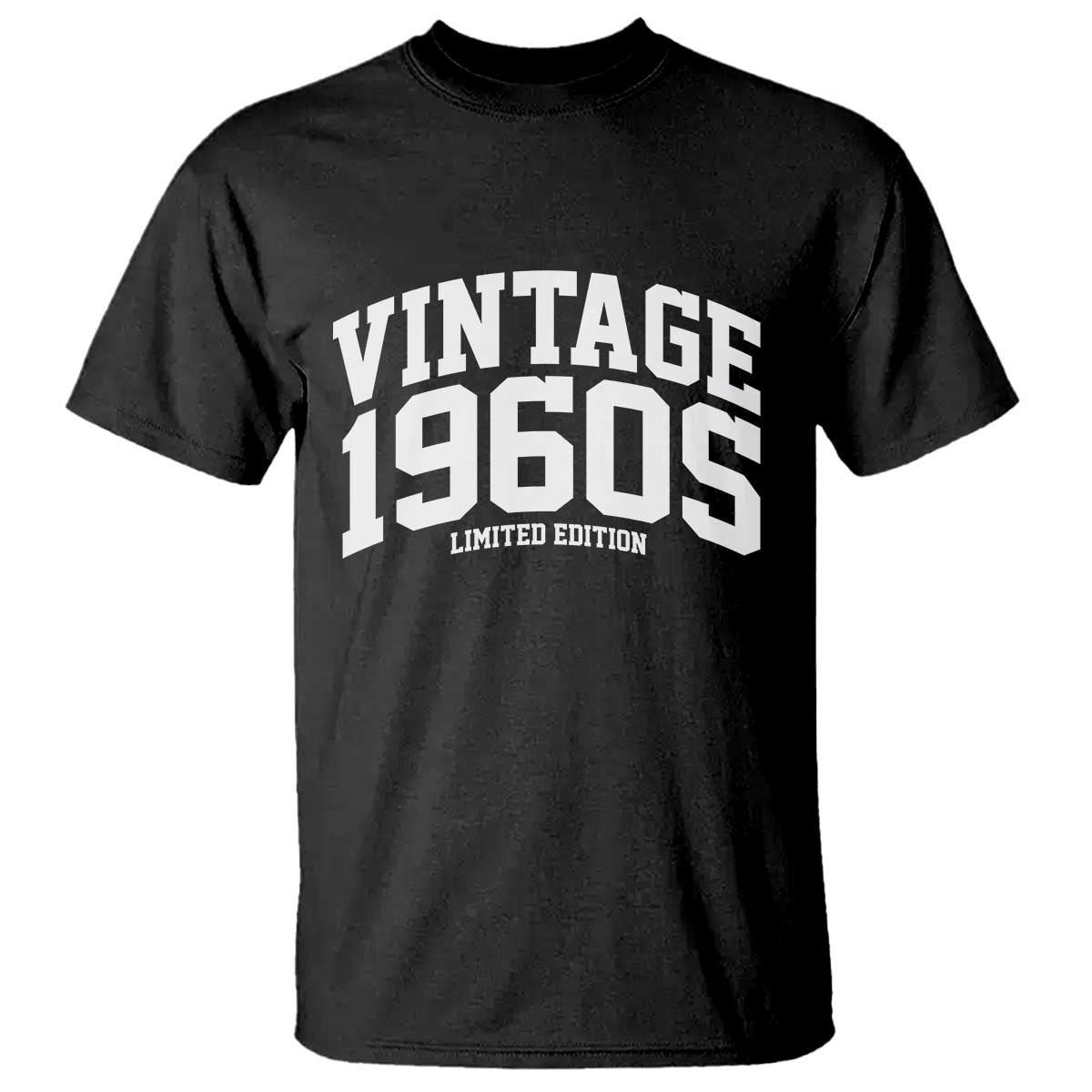 Vintage 1960s Limited Edition T Shirt Vintage Varsity Funny Cool 1960 Theme TS10 Black Print Your Wear