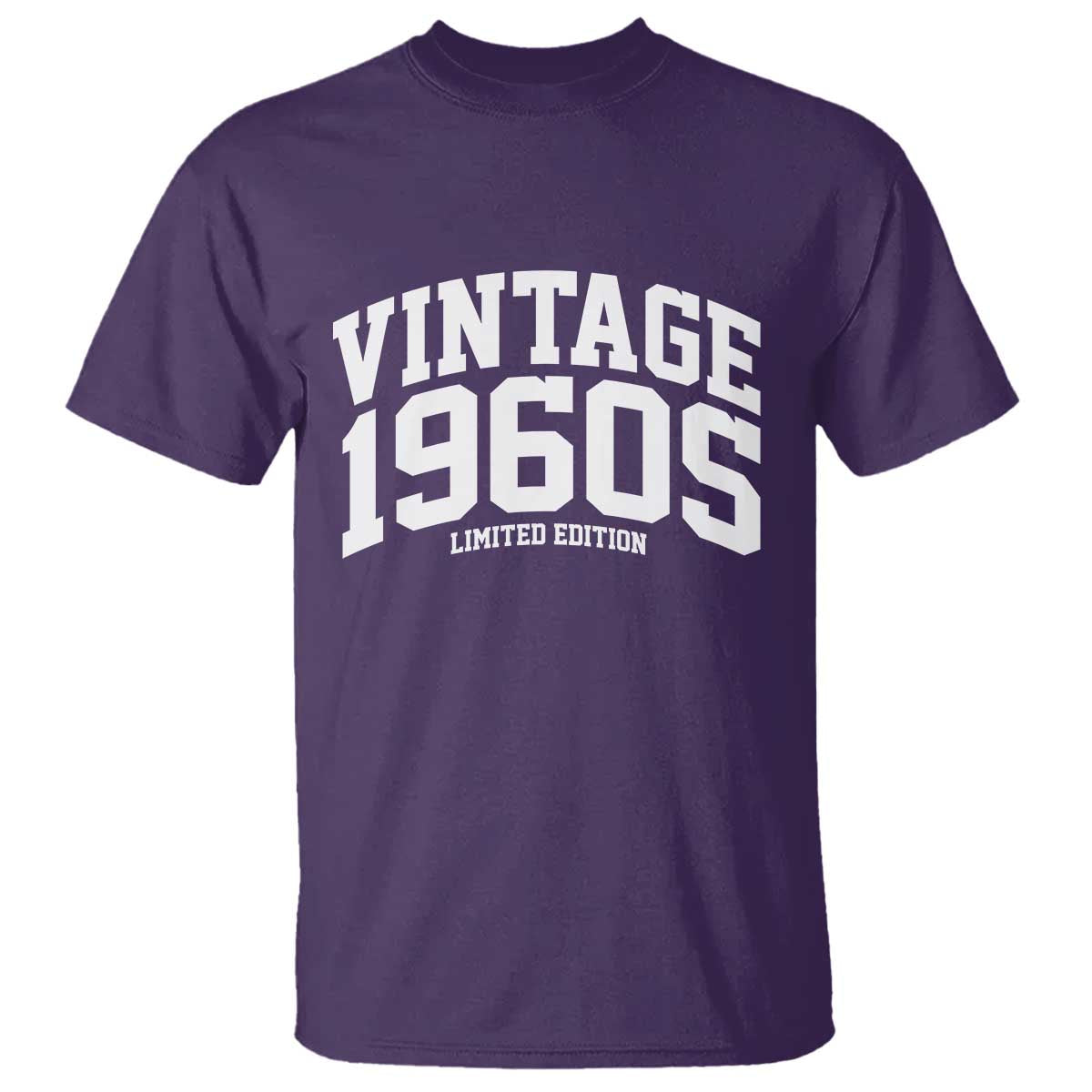 Vintage 1960s Limited Edition T Shirt Vintage Varsity Funny Cool 1960 Theme TS10 Purple Print Your Wear