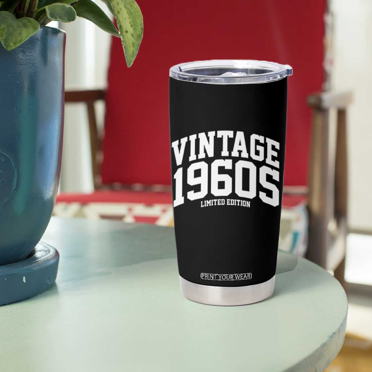 Vintage 1960s Limited Edition Tumbler Cup Vintage Varsity Funny Cool 1960 Theme TS10 Print Your Wear