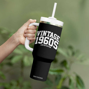 Vintage 1960s Limited Edition Tumbler With Handle Vintage Varsity Funny Cool 1960 Theme TS10 Print Your Wear