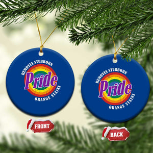 Pride Removes Stubborn Orange Stains Ceramic Ornament Pride Month LGBTQ TS10 1pc Blue Print Your Wear