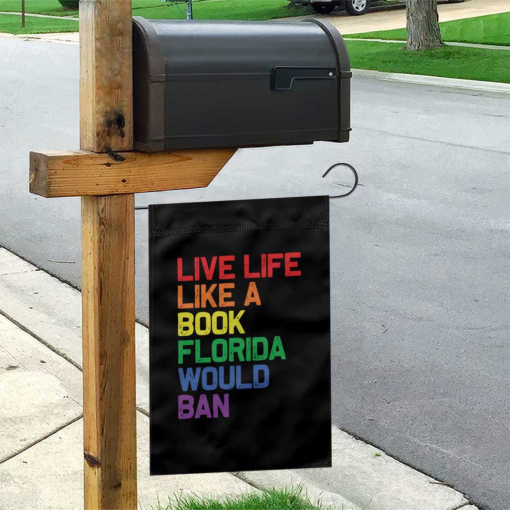 Retro Live Like Book In Florida LGBTQ Subtle Pride Garden Flag Rainbow LGBTQIA Pride TS10 Print Your Wear