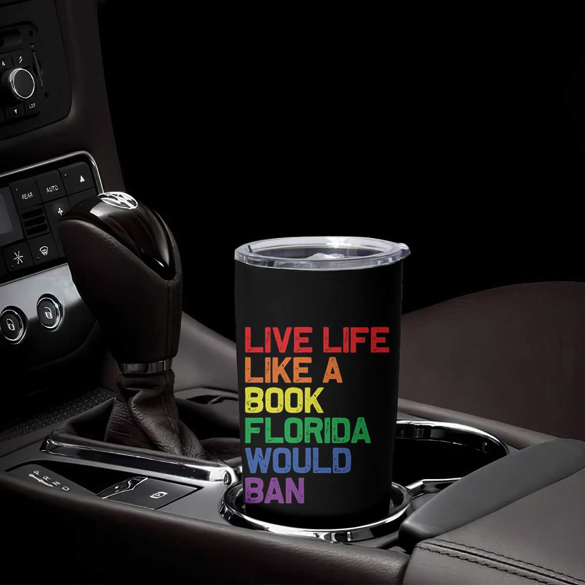 Retro Live Like Book In Florida LGBTQ Subtle Pride Tumbler Cup Rainbow LGBTQIA Pride TS10 Print Your Wear