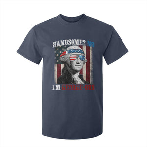 Funny 4th Of July T Shirt For Kid George Washington Handsome No Georgeous TS10 Navy Print Your Wear