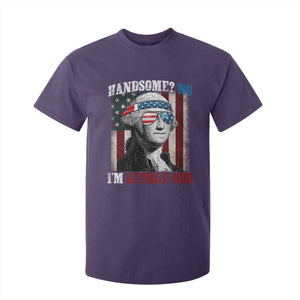 Funny 4th Of July T Shirt For Kid George Washington Handsome No Georgeous TS10 Purple Print Your Wear