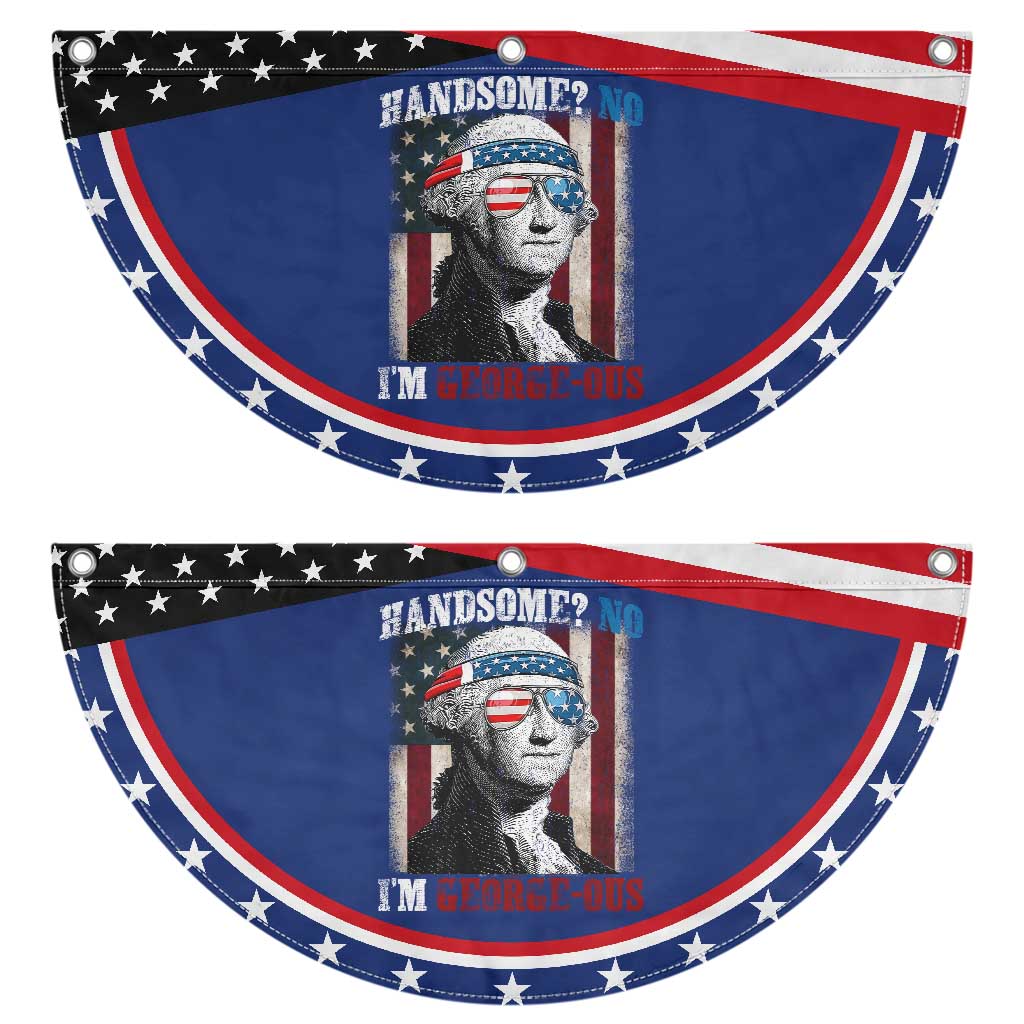 Funny 4th Of July Patriotic Fan Flag George Washington Handsome No Georgeous TS10 2pcs pack Classic Navy Print Your Wear