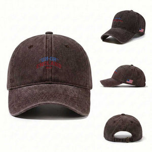 Funny 4th of July Washed Cotton Baseball Cap Uh Oh England 1776 TS10 Washed Cap Universal Fit Dark Brown Print Your Wear
