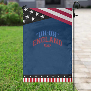 Funny 4th of July Garden Flag Uh Oh England 1776 TS10 Classic Blue Black Print Your Wear