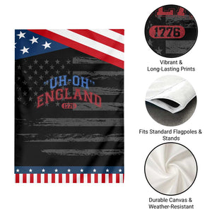 Funny 4th of July Garden Flag Uh Oh England 1776 TS10 Print Your Wear
