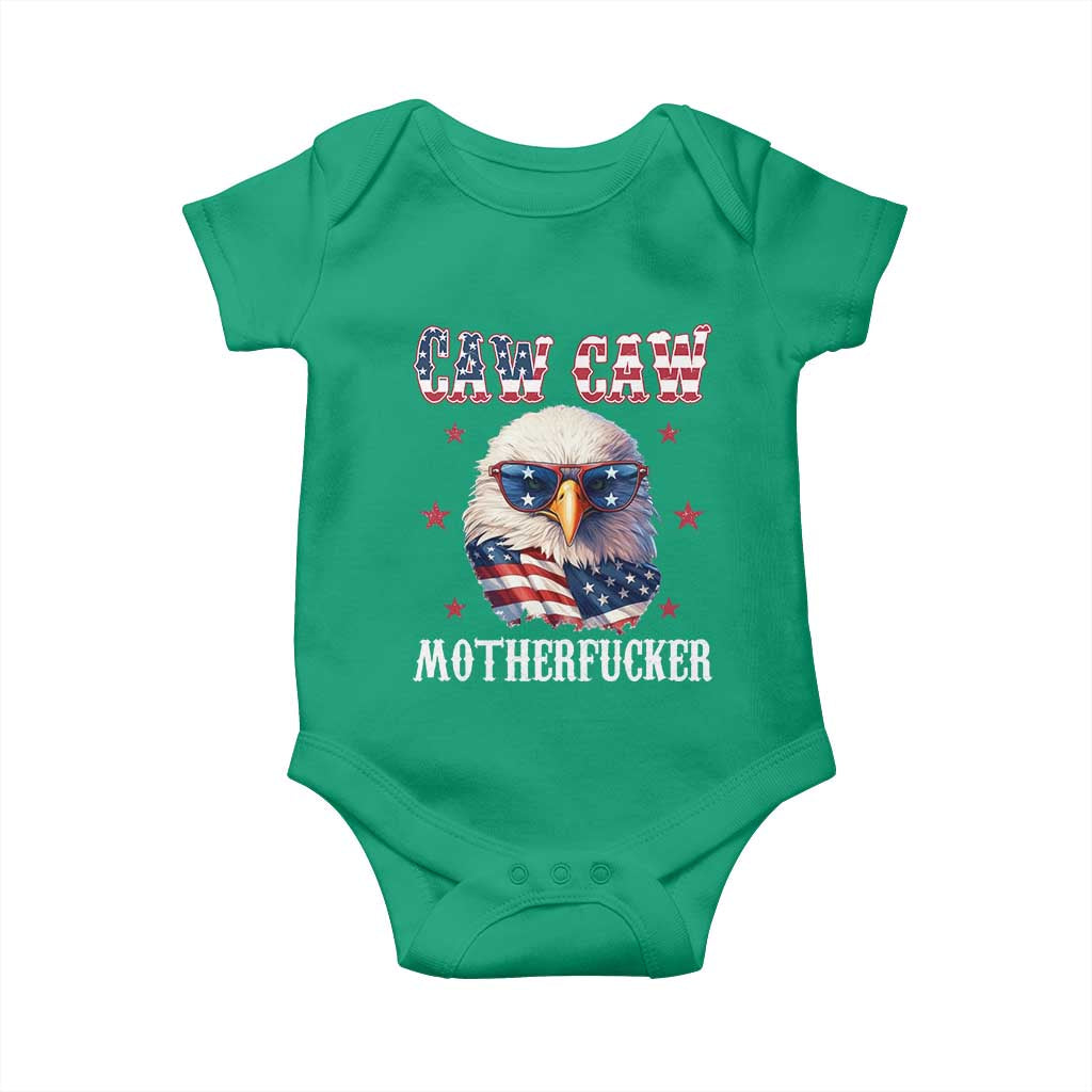 Bald Eagle Patriotic Baby Onesie Caw Caw Motherfucker American Flag TS10 Irish Green Print Your Wear