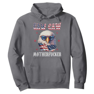 Bald Eagle Patriotic Hoodie Caw Caw Motherfucker American Flag TS10 Charcoal Print Your Wear