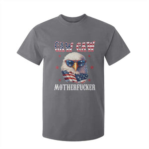 Bald Eagle Patriotic T Shirt For Kid Caw Caw Motherfucker American Flag TS10 Charcoal Print Your Wear