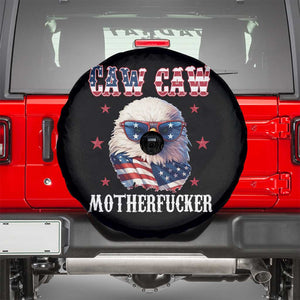 Bald Eagle Patriotic Spare Tire Cover Caw Caw Motherfucker American Flag TS10 Black Print Your Wear