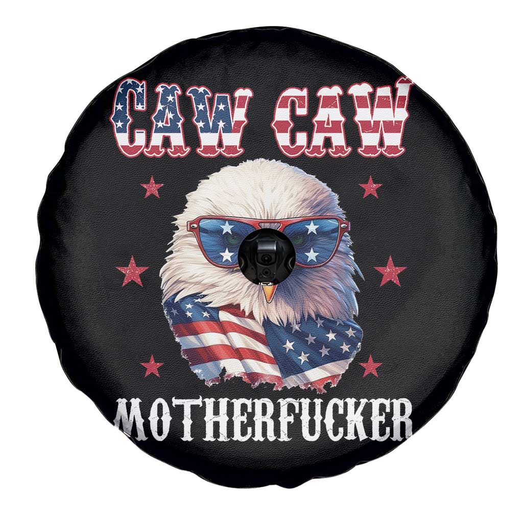 Bald Eagle Patriotic Spare Tire Cover Caw Caw Motherfucker American Flag TS10 Print Your Wear