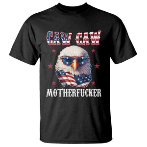 Bald Eagle Patriotic T Shirt Caw Caw Motherfucker American Flag TS10 Black Print Your Wear